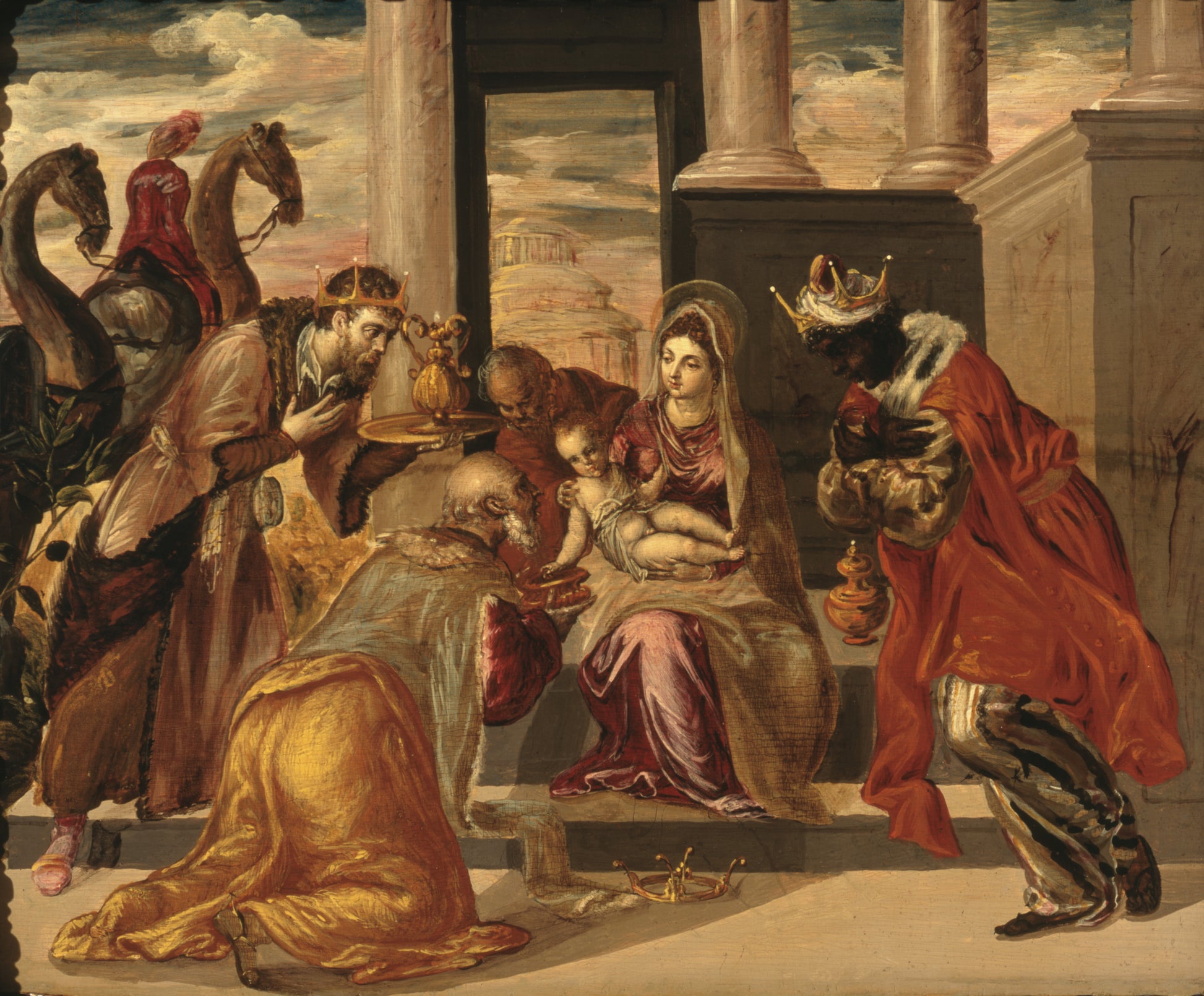 Adoration des Mages avec des chameaux - El Greco