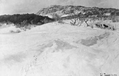 En januardag i Norge - Frits Thaulow