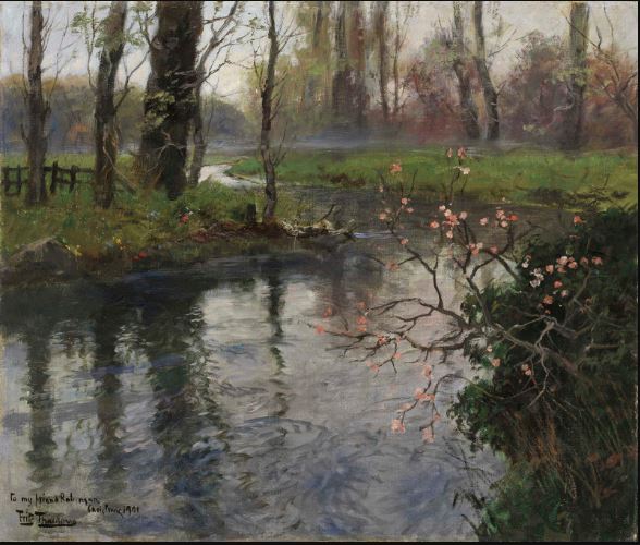 En bæk om foråret - Frits Thaulow