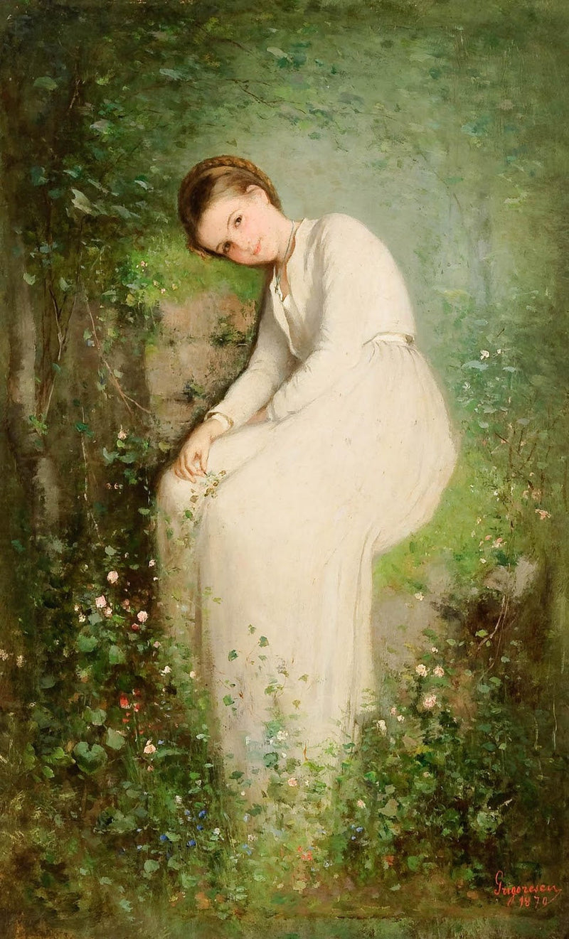 Une fleur parmi les fleurs - Nicolae Grigorescu