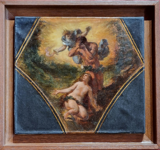 Reproduction du tableau « Adam et Ève - Eugène Delacroix » par Alpha Reproduction en peinture à l’huile