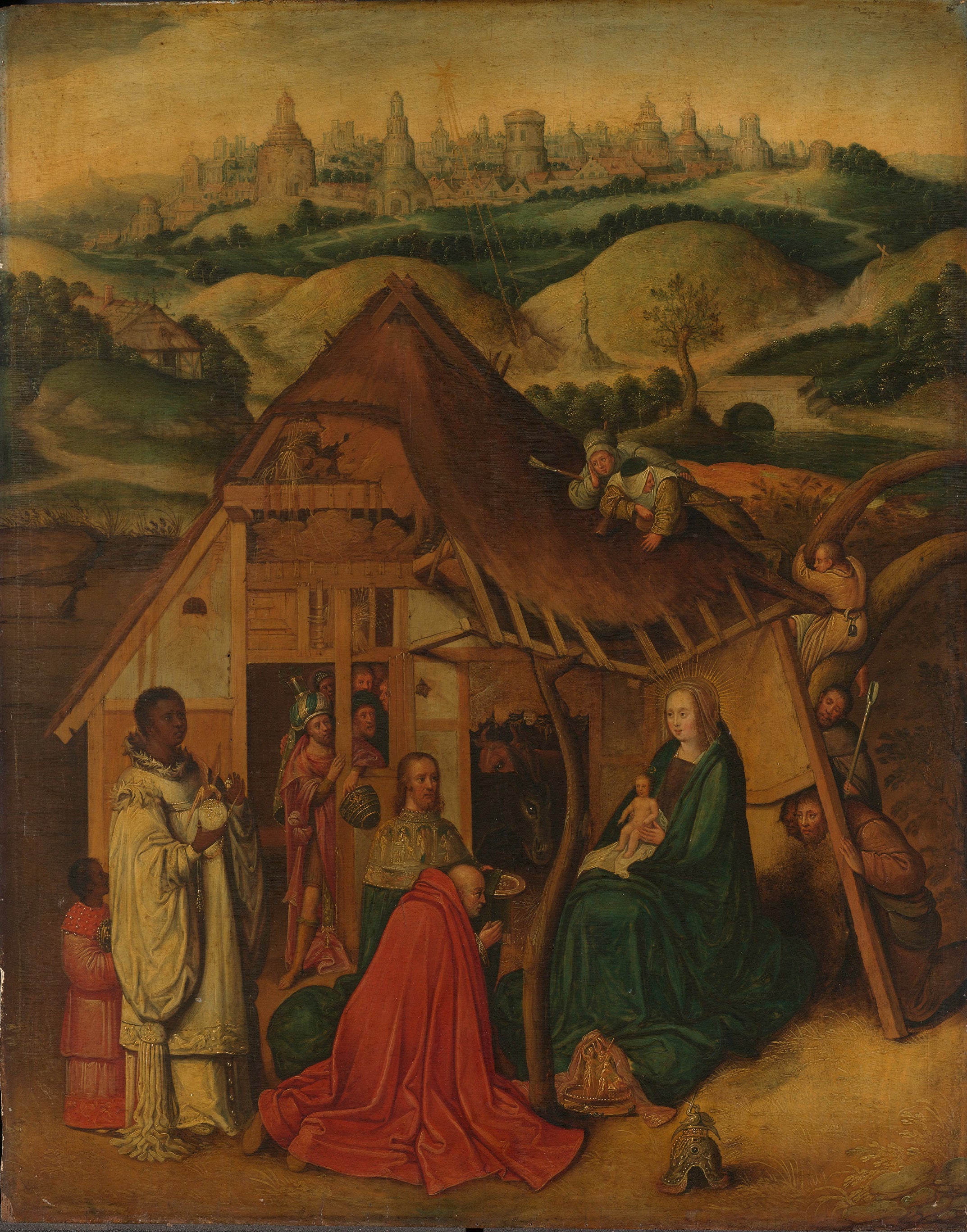 De hellige tre kongers tilbedelse - Hieronymus Bosch