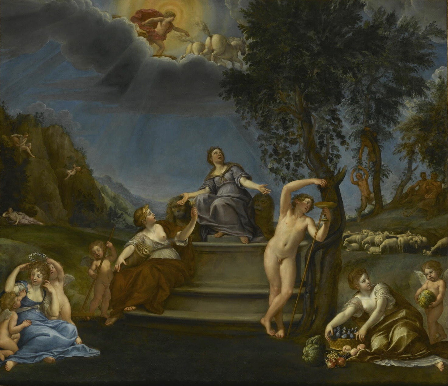 Cybèle et les Saisons ou Allégorie de la Terre - Francesco Albani