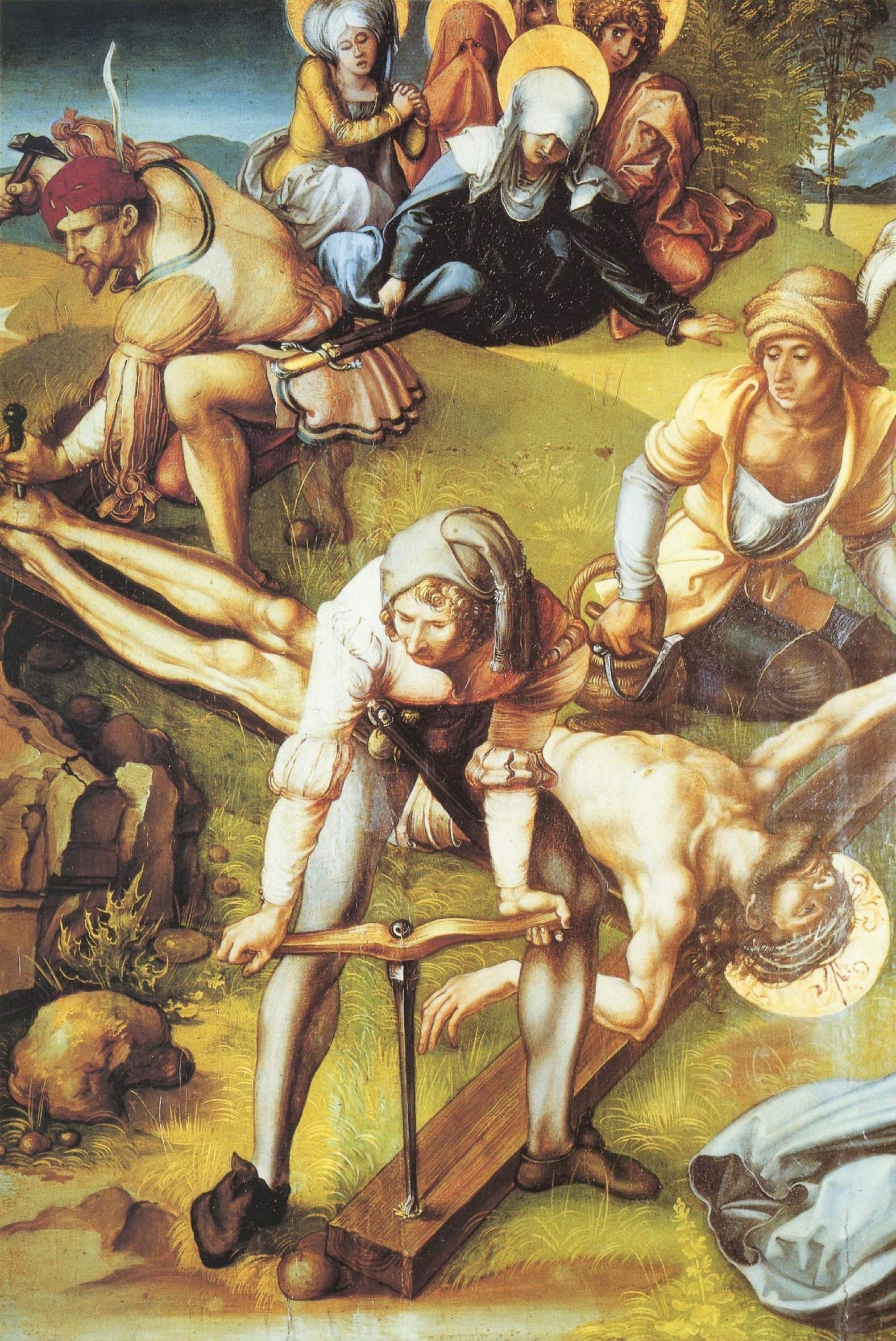 Altertavle af Mater Dolorosa, scene: Kristus naglet til korset - Albrecht Dürer