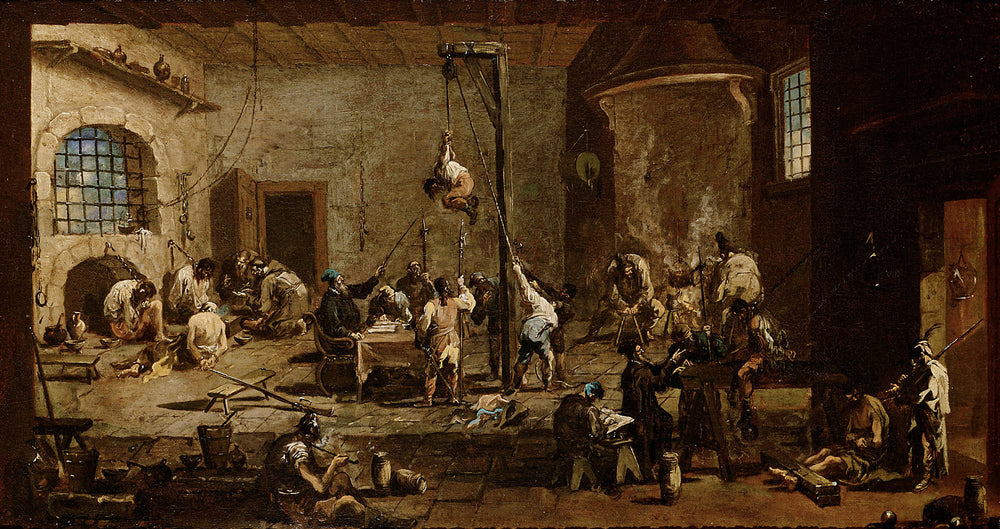 Interrogatoires en prison - Alessandro Magnasco image 1 tableau peint à l’huile sur toile
