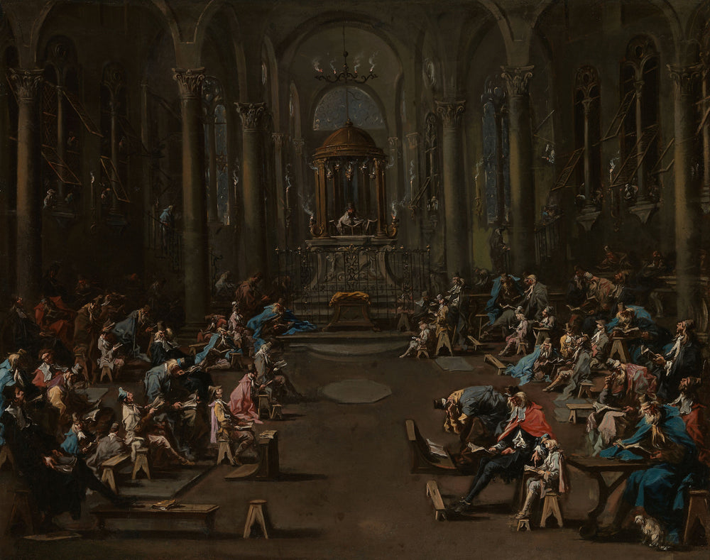La synagogue - Alessandro Magnasco image 1 reproduction de peinture à l’huile
