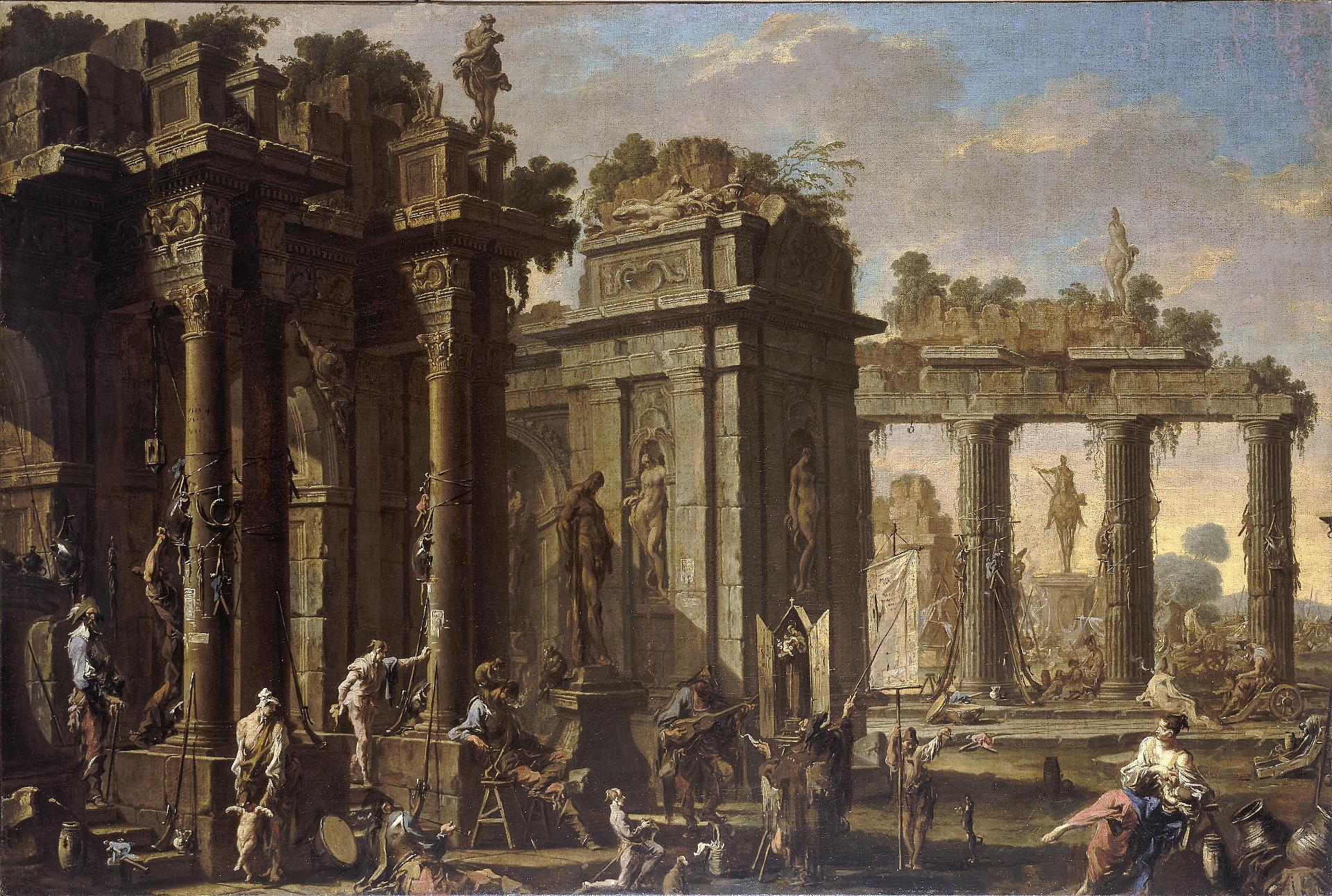 Banditti au repos - Alessandro Magnasco image 1 copie de tableau peinte à la main