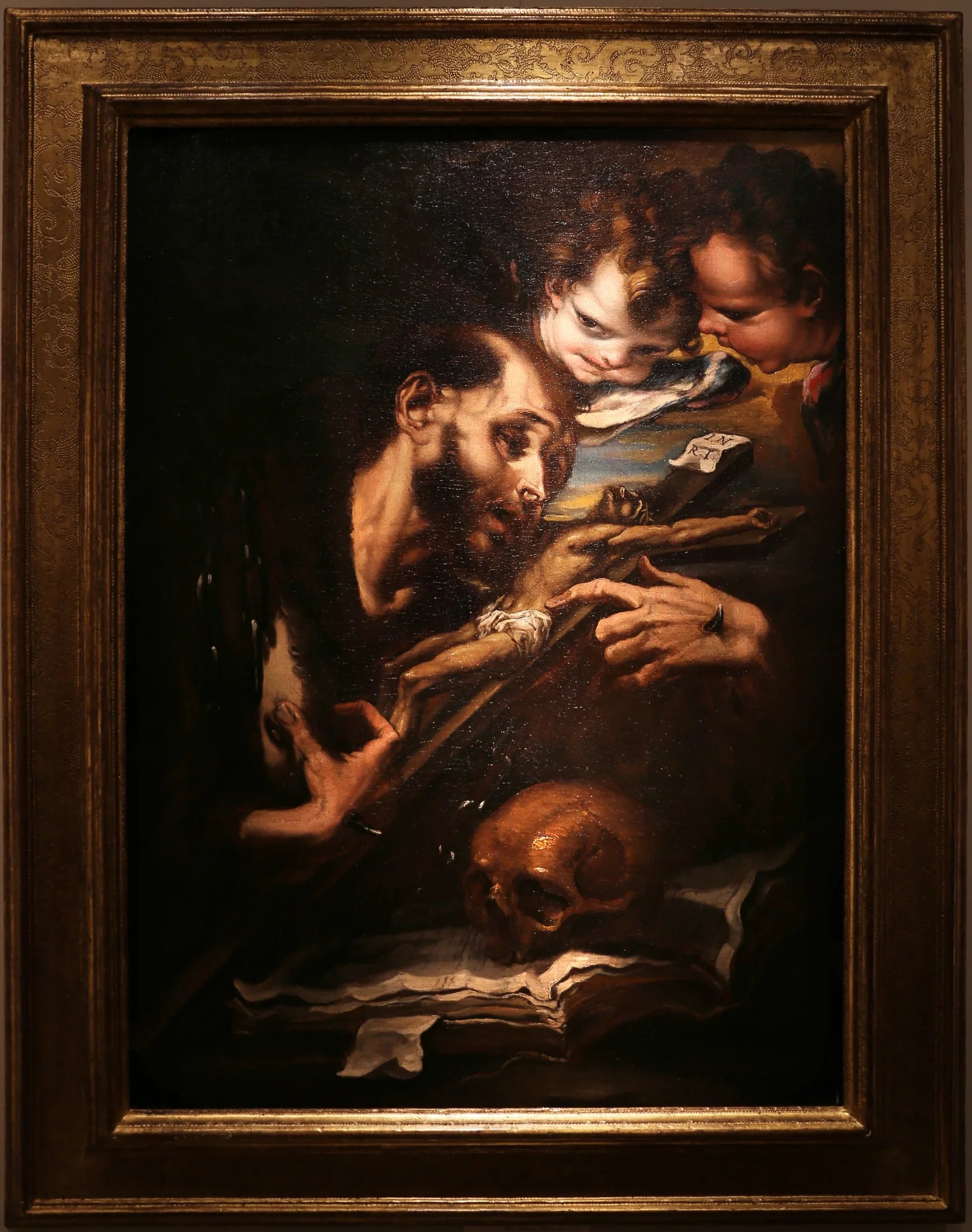 Saint François en extase assisté par deux anges - Alessandro Magnasco image 1 tableau peint à l’huile sur toile