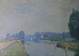 Bredder af Flod (Themsen ved Hampton Court, de første dage i oktober) - Alfred Sisley
