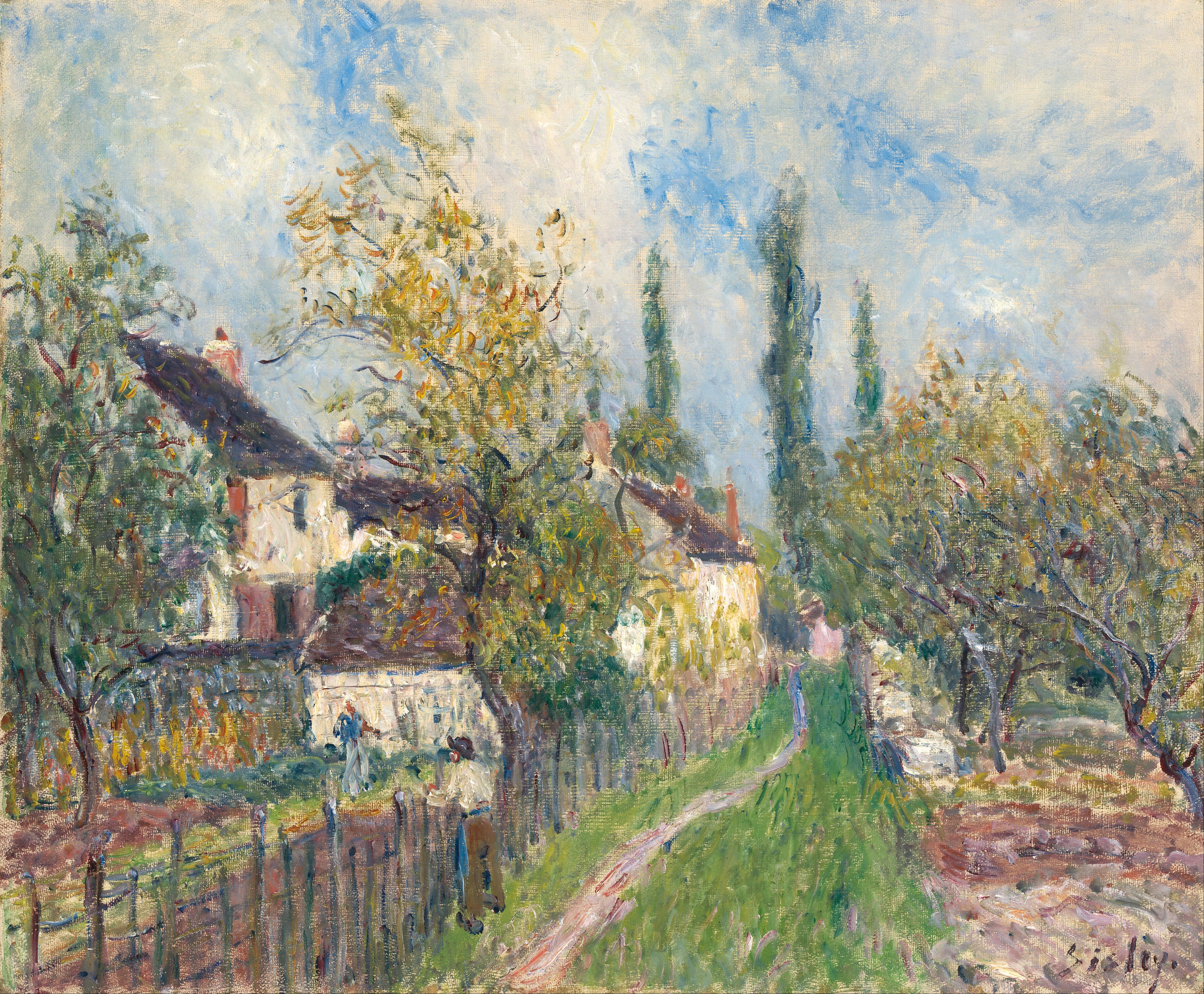 Reproduction du tableau « Un sentier aux Sablons - Alfred Sisley » par Alpha Reproduction en peinture à l’huile