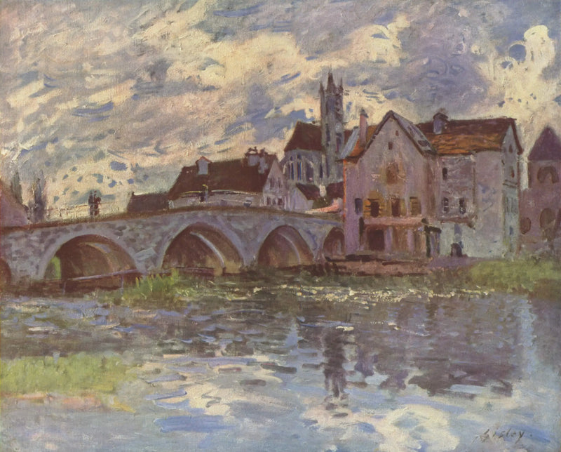 Moret-broen, stormeffekt - Alfred Sisley