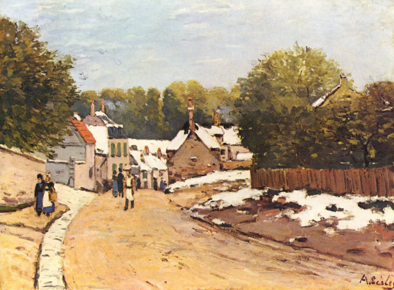 Første Sne i Louveciennes - Alfred Sisley