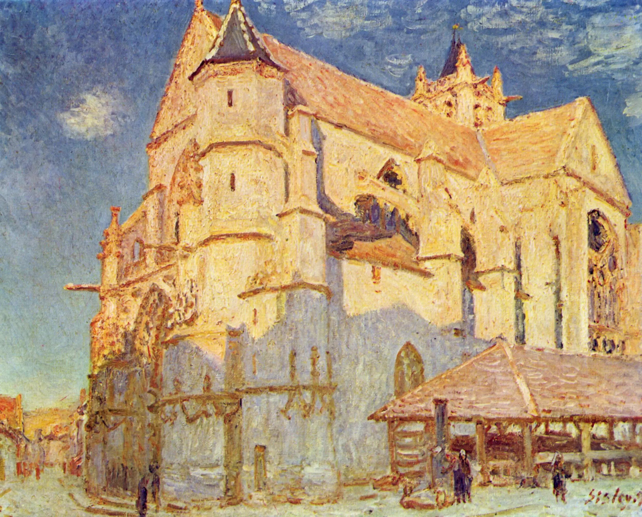 Reproduction du tableau « L'Église de Moret (plein soleil) - Alfred Sisley » par Alpha Reproduction en peinture à l’huile