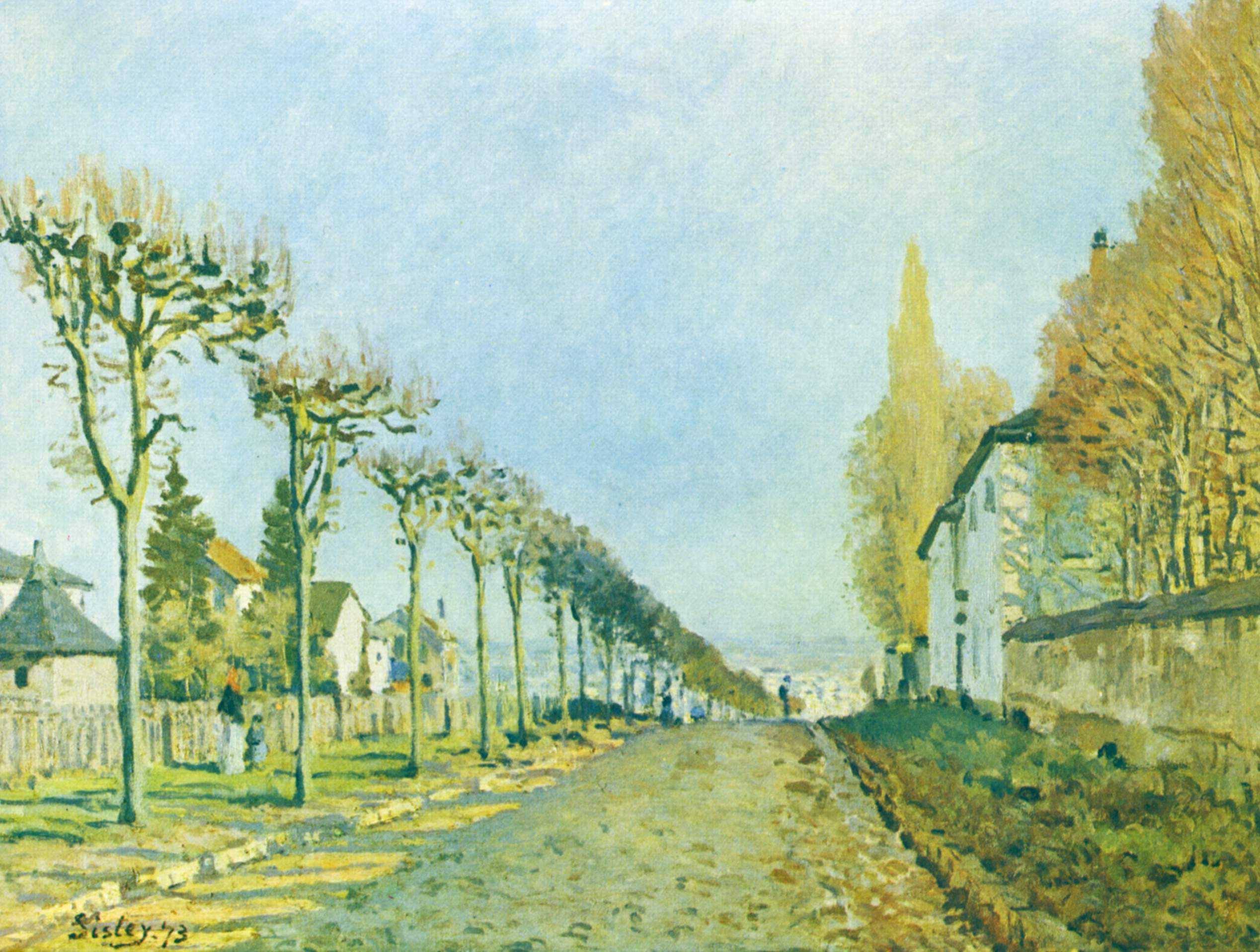 Reproduction du tableau « Le Chemin de la Machine, Louveciennes - Alfred Sisley » par Alpha Reproduction en peinture à l’huile