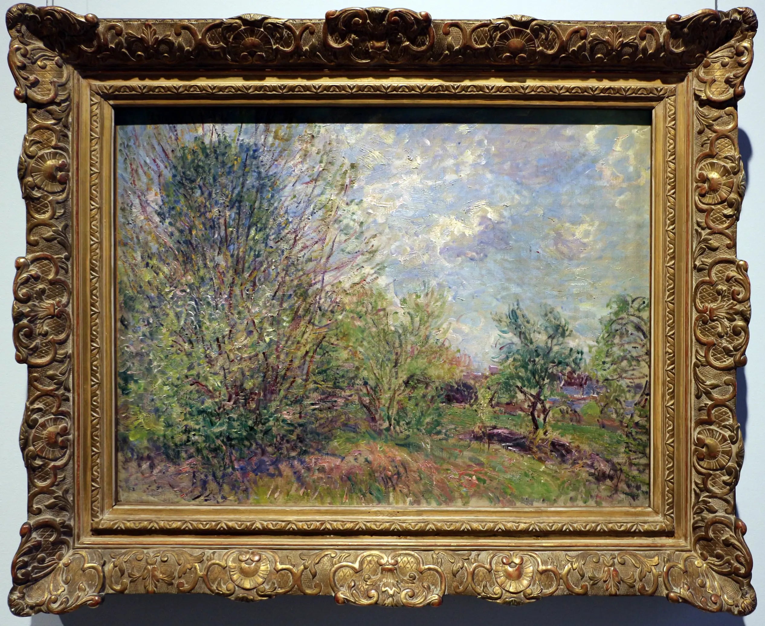 Reproduction du tableau « A la lisière du bois / Paysage. Printemps - Alfred Sisley » par Alpha Reproduction en peinture à l’huile