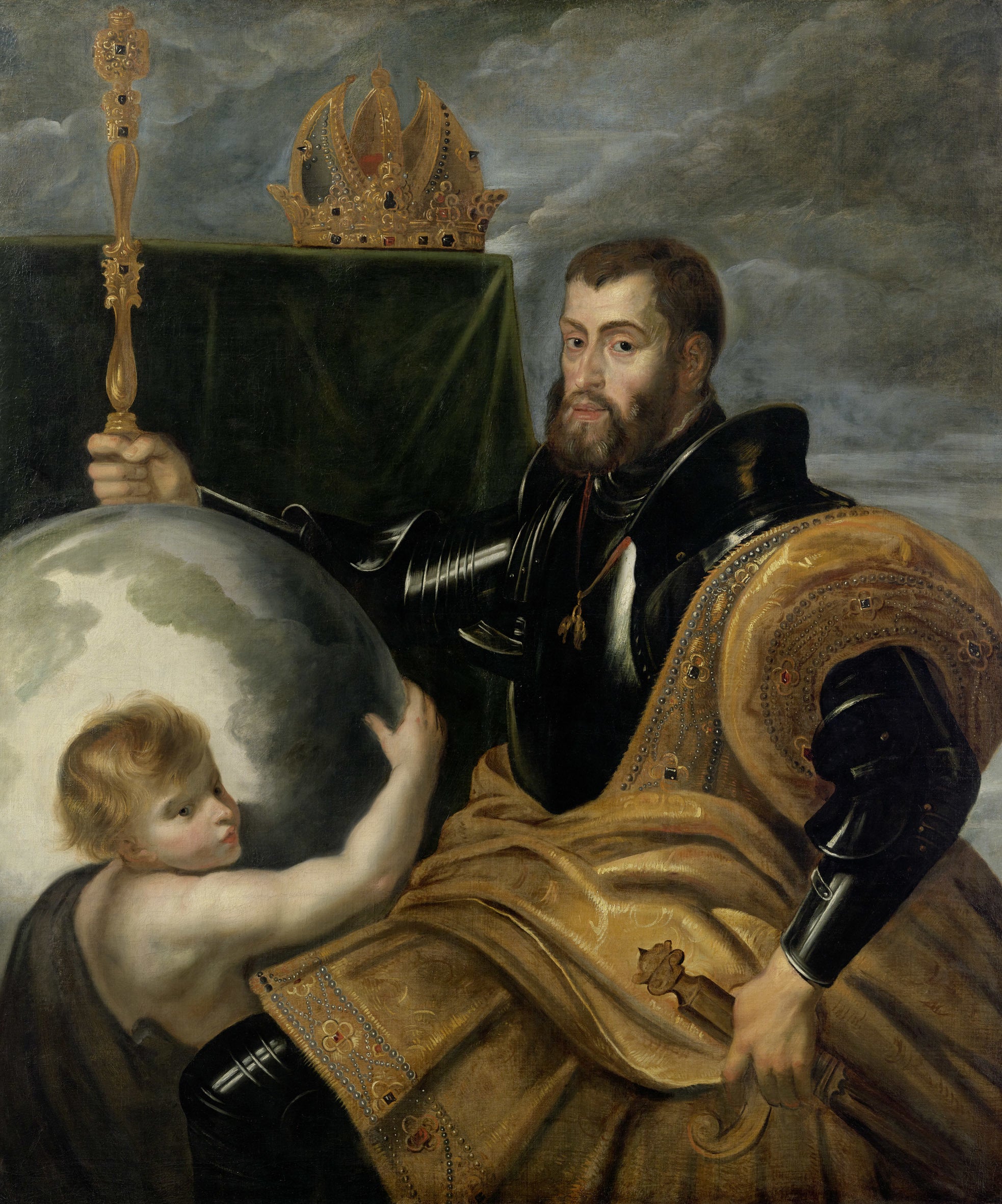 Allegori om kejser Charles som hersker over store riger - Peter Paul Rubens