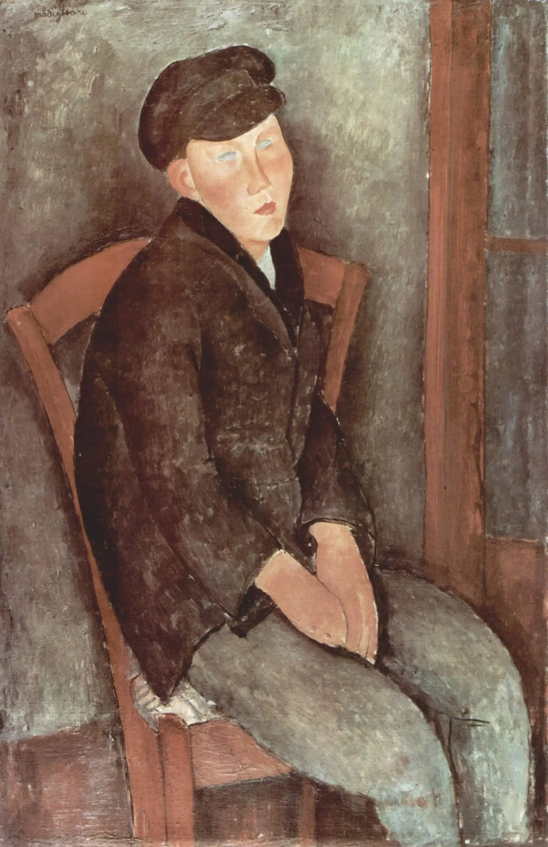 Dreng siddende med en kasket - Amedeo Modigliani
