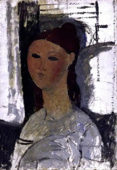 Portræt af en ung kvinde, siddende - Amedeo Modigliani