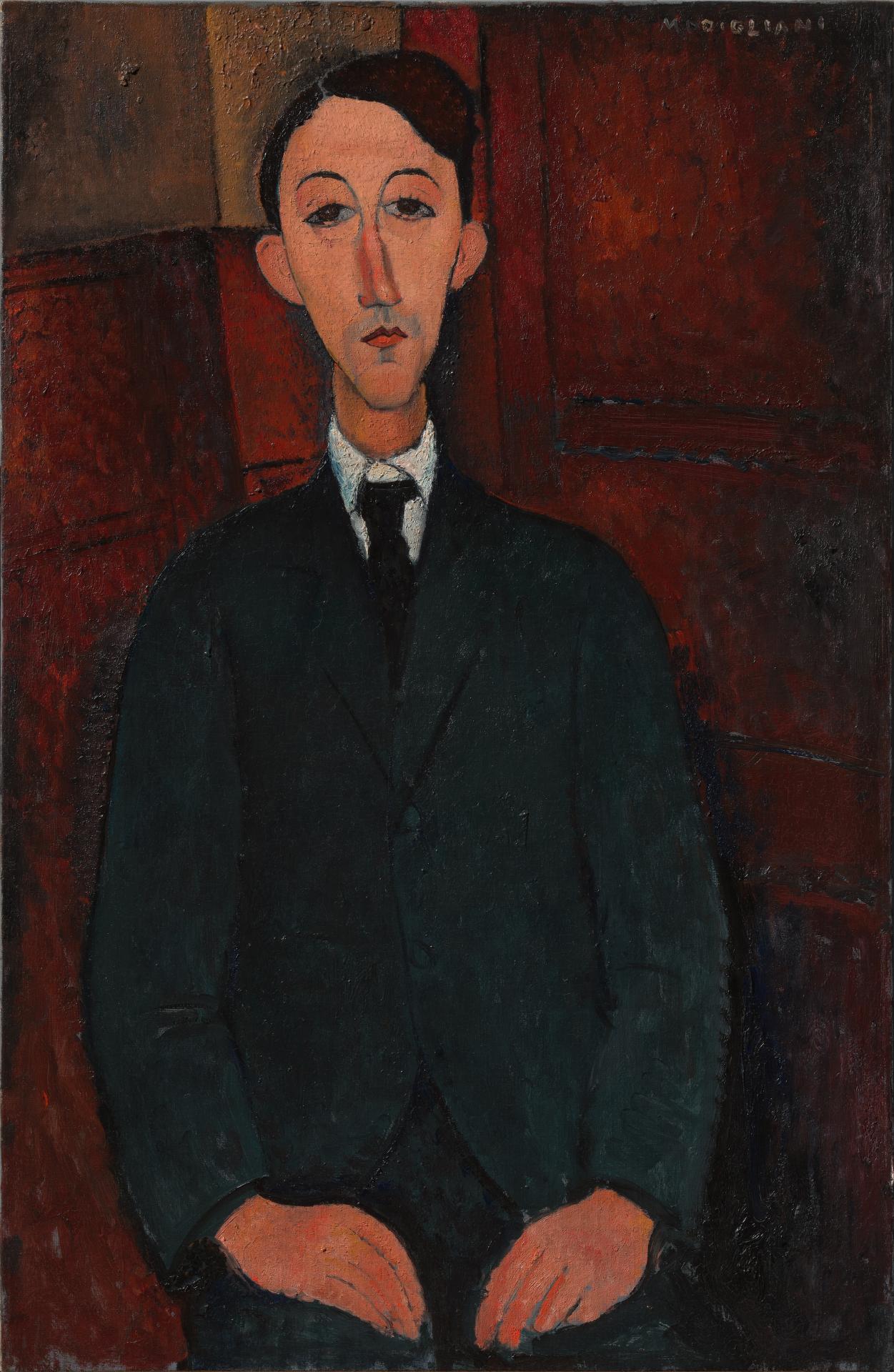 Reproduction du tableau « Portrait du peintre Manuel Humbert - Amedeo Modigliani » par Alpha Reproduction en peinture à l’huile