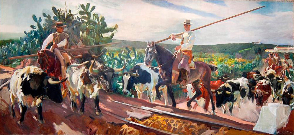 Reproduction du tableau « Andalousie, El Encierro - Joaquín Sorolla » par Alpha Reproduction en peinture à l’huile