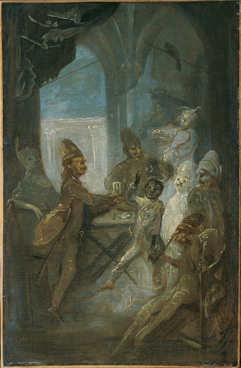 Scène de théâtre (Des soldats jouant des enfants ?) - Franz Anton Maulbertsch