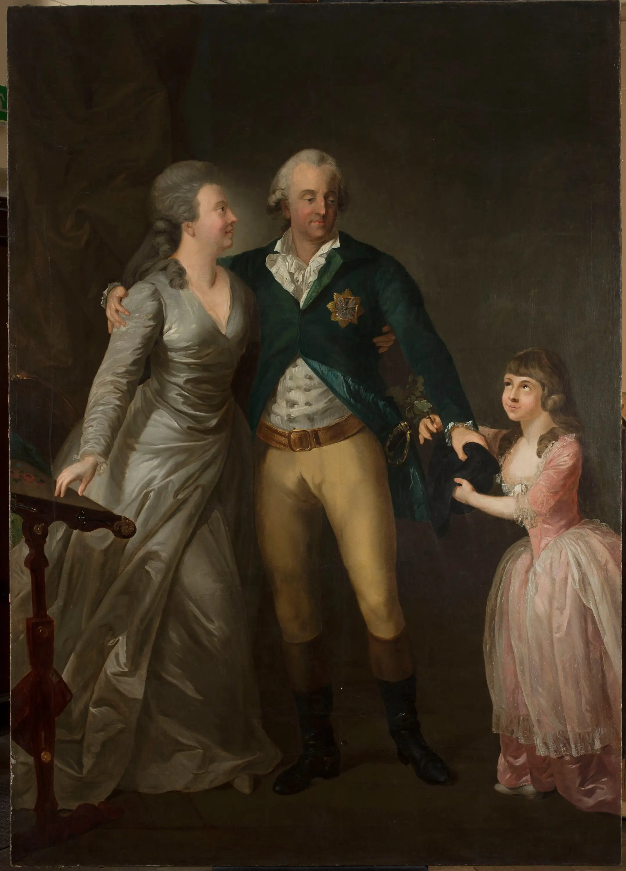 Portrait du duc saxon Karl August avec son épouse Sophie et leur fille - Anton Graff - Alpha Reproduction