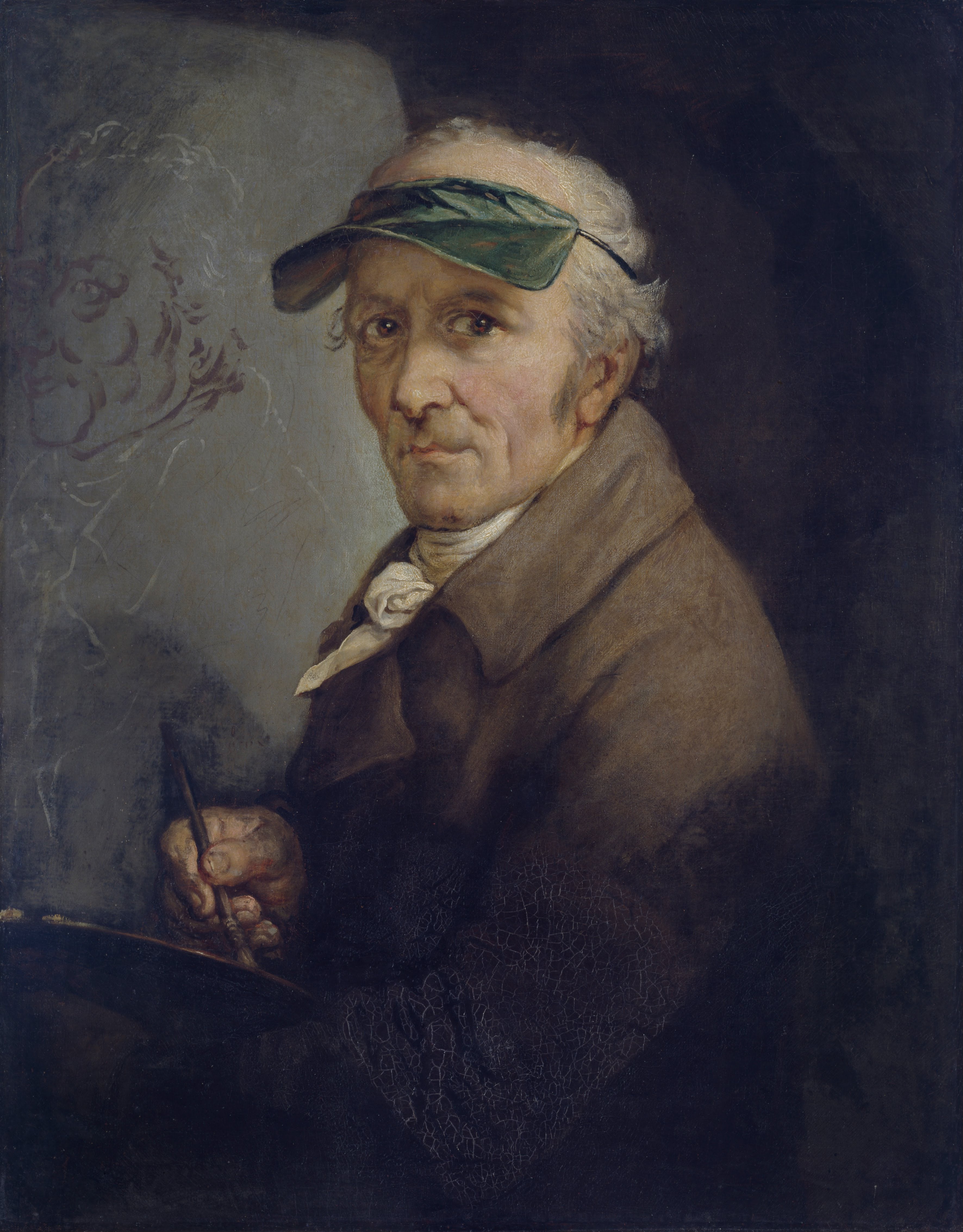 Autoportrait à la visière verte - Anton Graff