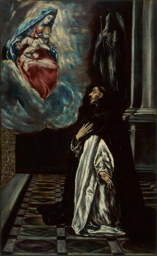 Vores reproduktion af "L'Apparition de la Vierge à Saint Hyacinthe" af El Greco