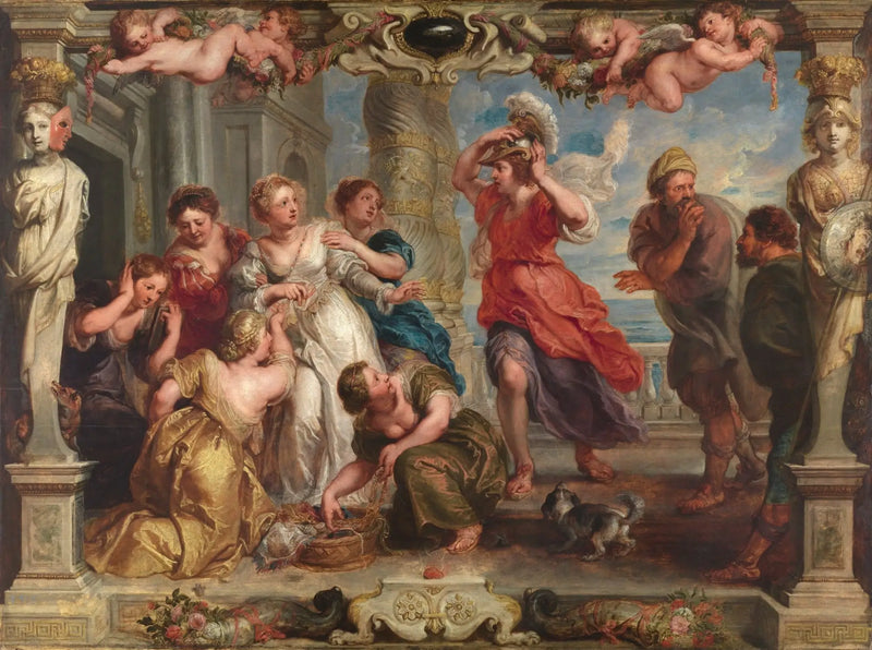 Achille opdaget af Ulysses blandt Lycomède's piger - Peter Paul Rubens