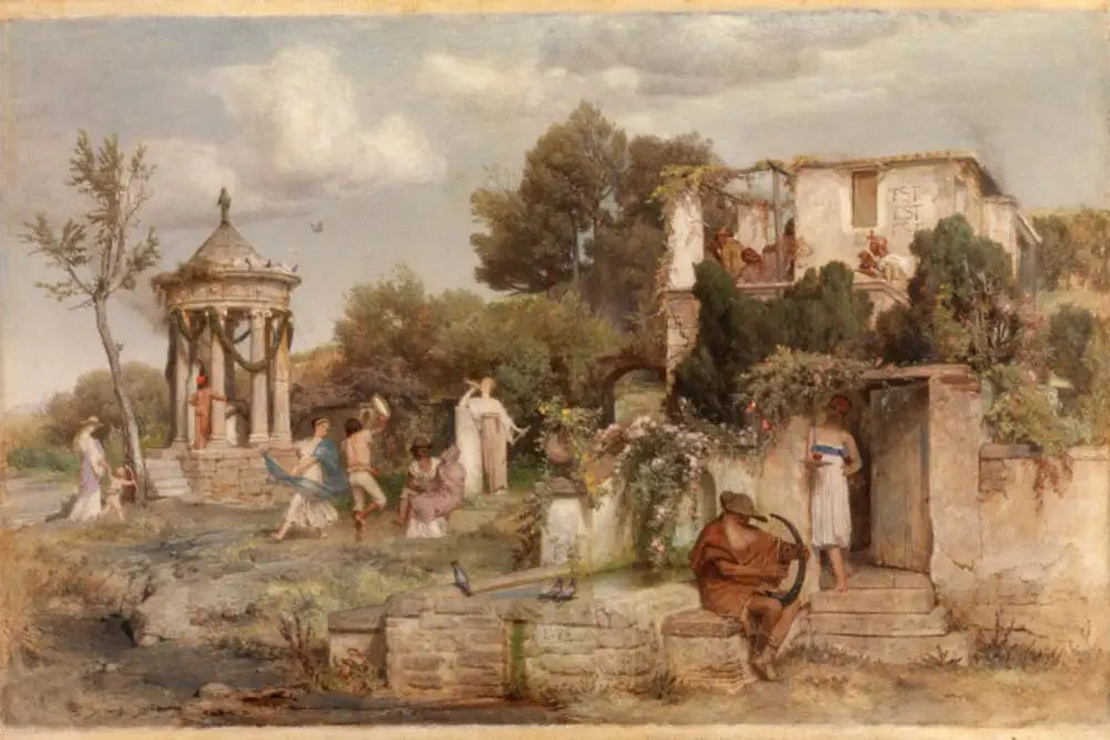 taverne à vin romaine - Arnold Böcklin - Alpha Reproduction