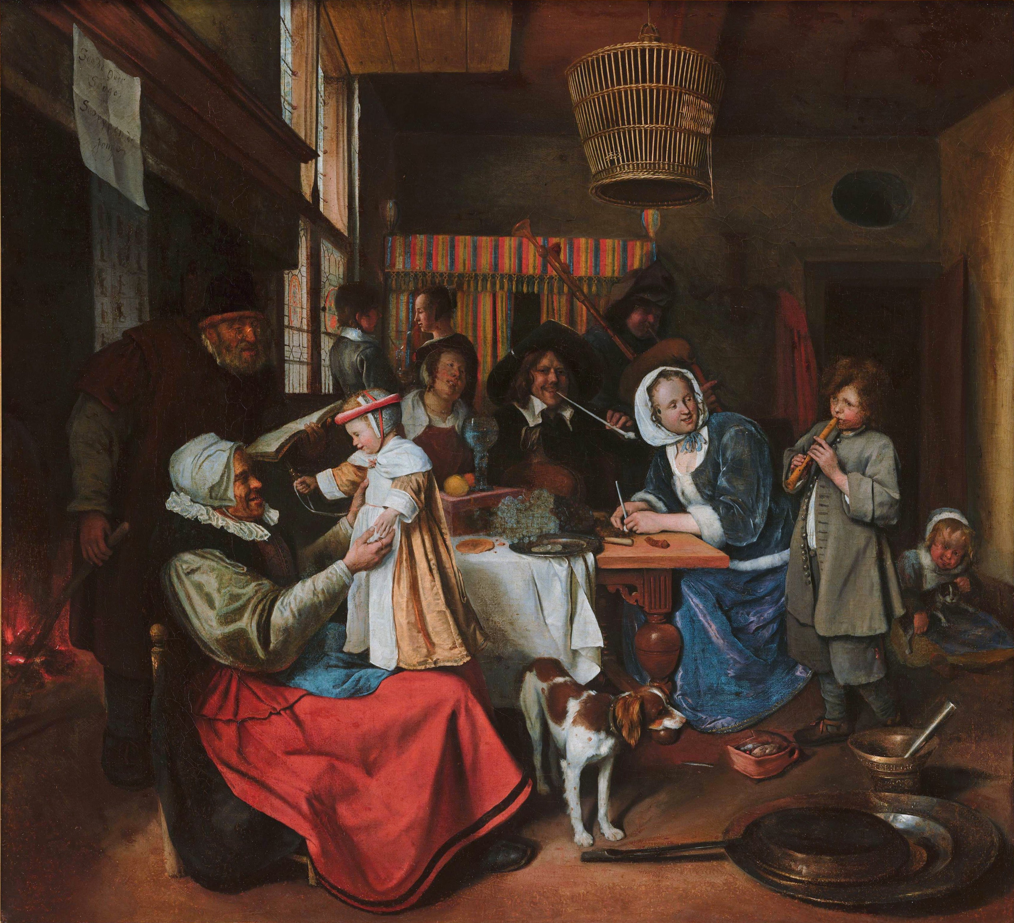 Comme chantent les anciens, ainsi jouent les jeunes ! - Jan Steen