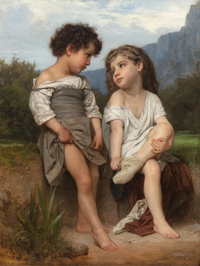 Ved bækken. - Bouguereau