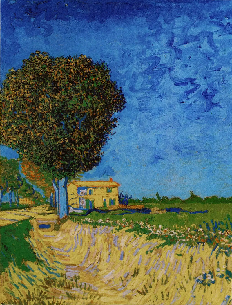 Allé i Arles med huse - Vincent van Gogh
