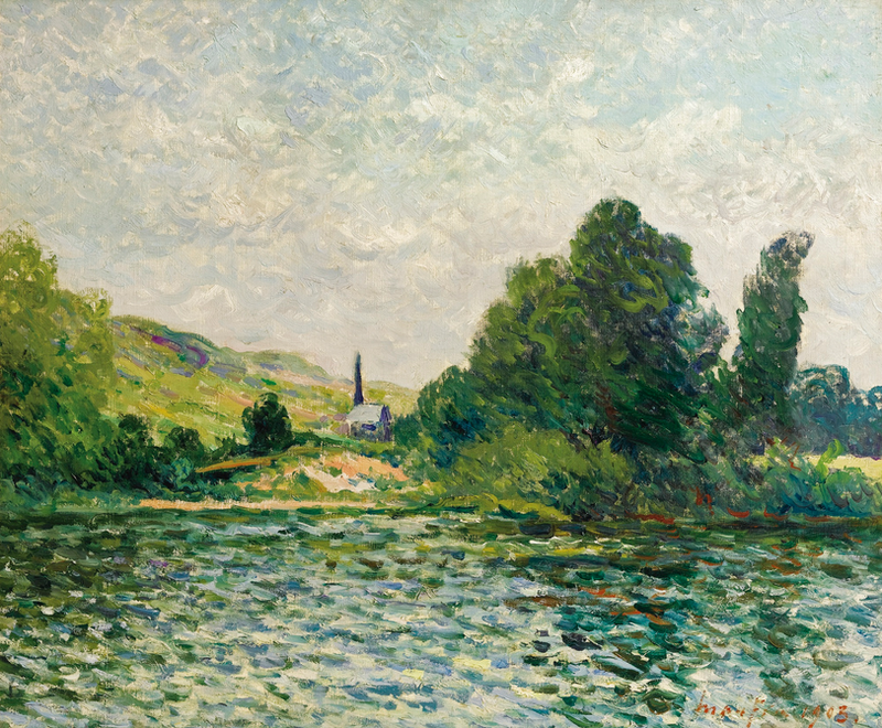 Seinebredder, landskab ved Bouafles, Eure - Maxime Maufra