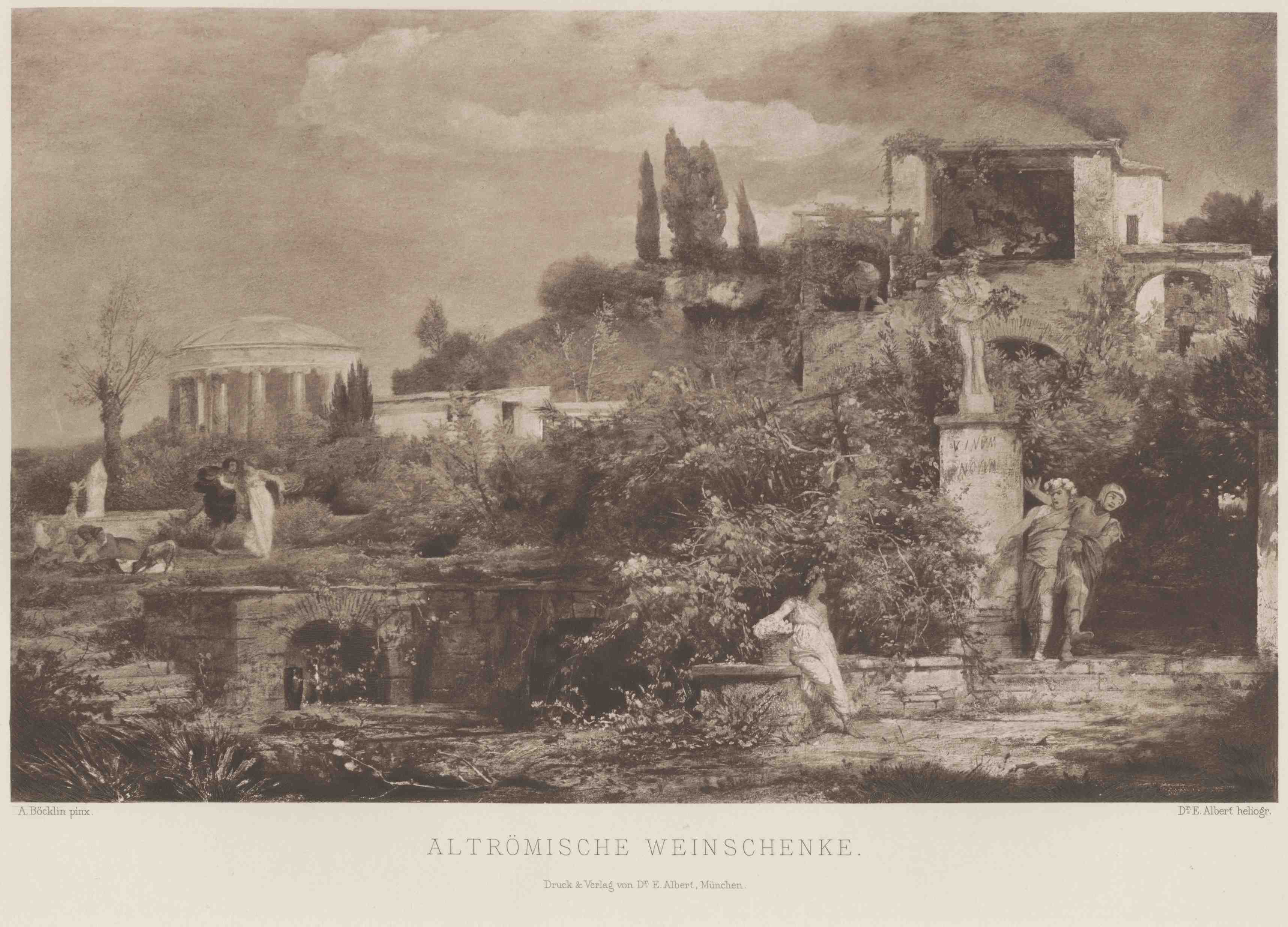 Ancienne taverne romaine au printemps - Arnold Böcklin