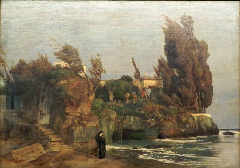 Villa ved havet, version II - Arnold Bøcklin