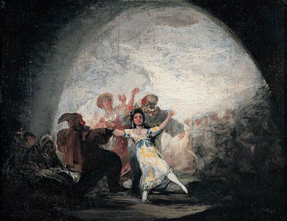Reproduction du tableau « Bal masqué - Francisco de Goya » par Alpha Reproduction en peinture à l’huile