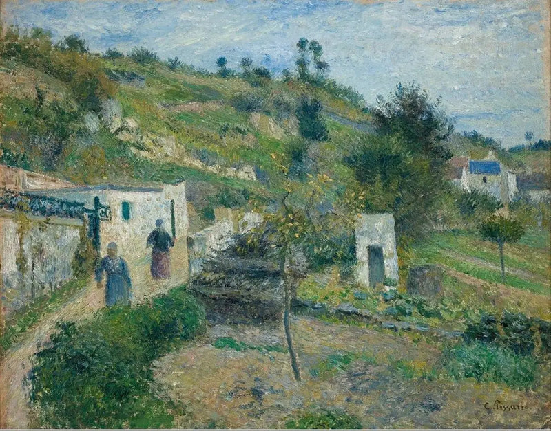 Auvers' skråninger - Camille Pissarro