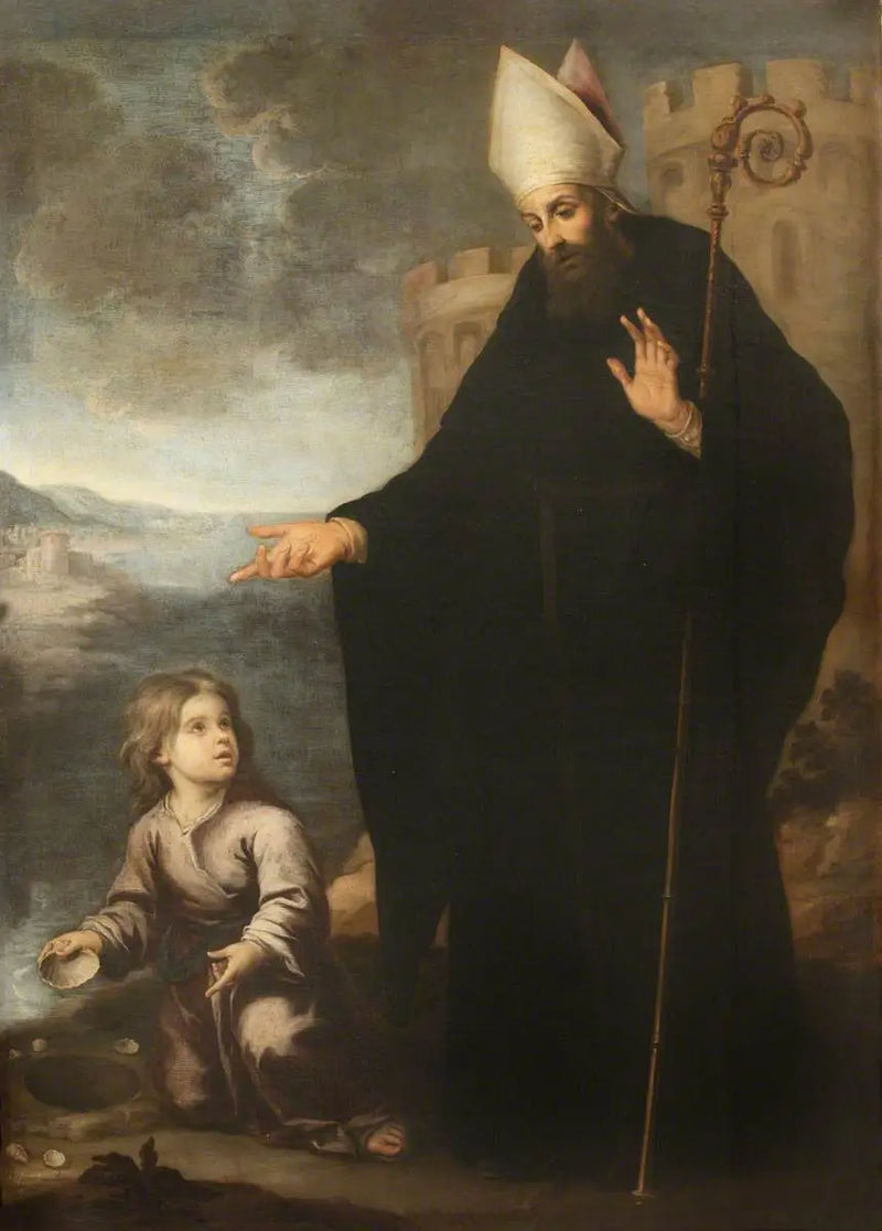 Saint Augustin og mysteriet om Treenigheden - Bartolomé Esteban Murillo