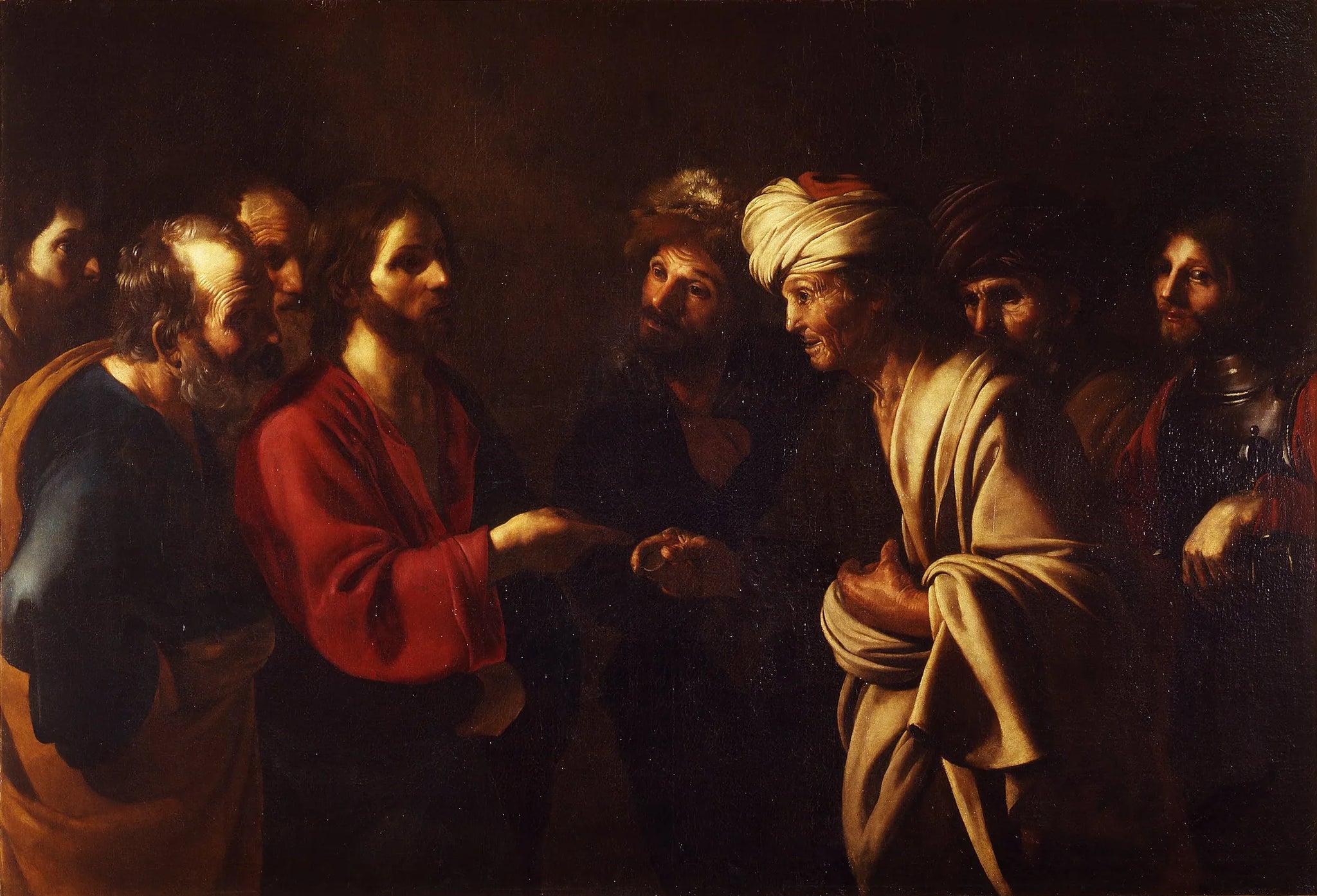 denier de César - Bartolomeo Manfredi image 1 reproduction artisanale de tableau