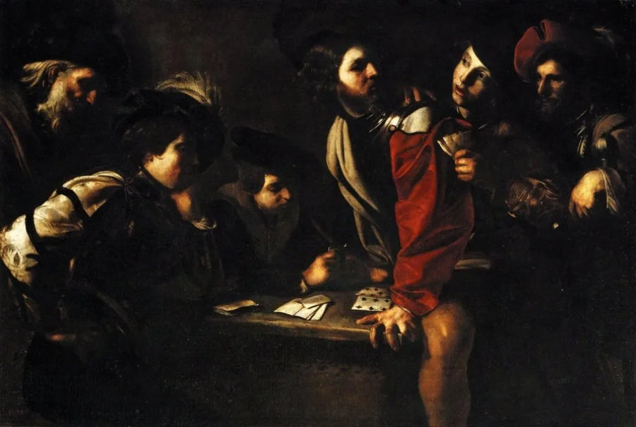 Des soldats jouent aux cartes - Bartolomeo Manfredi