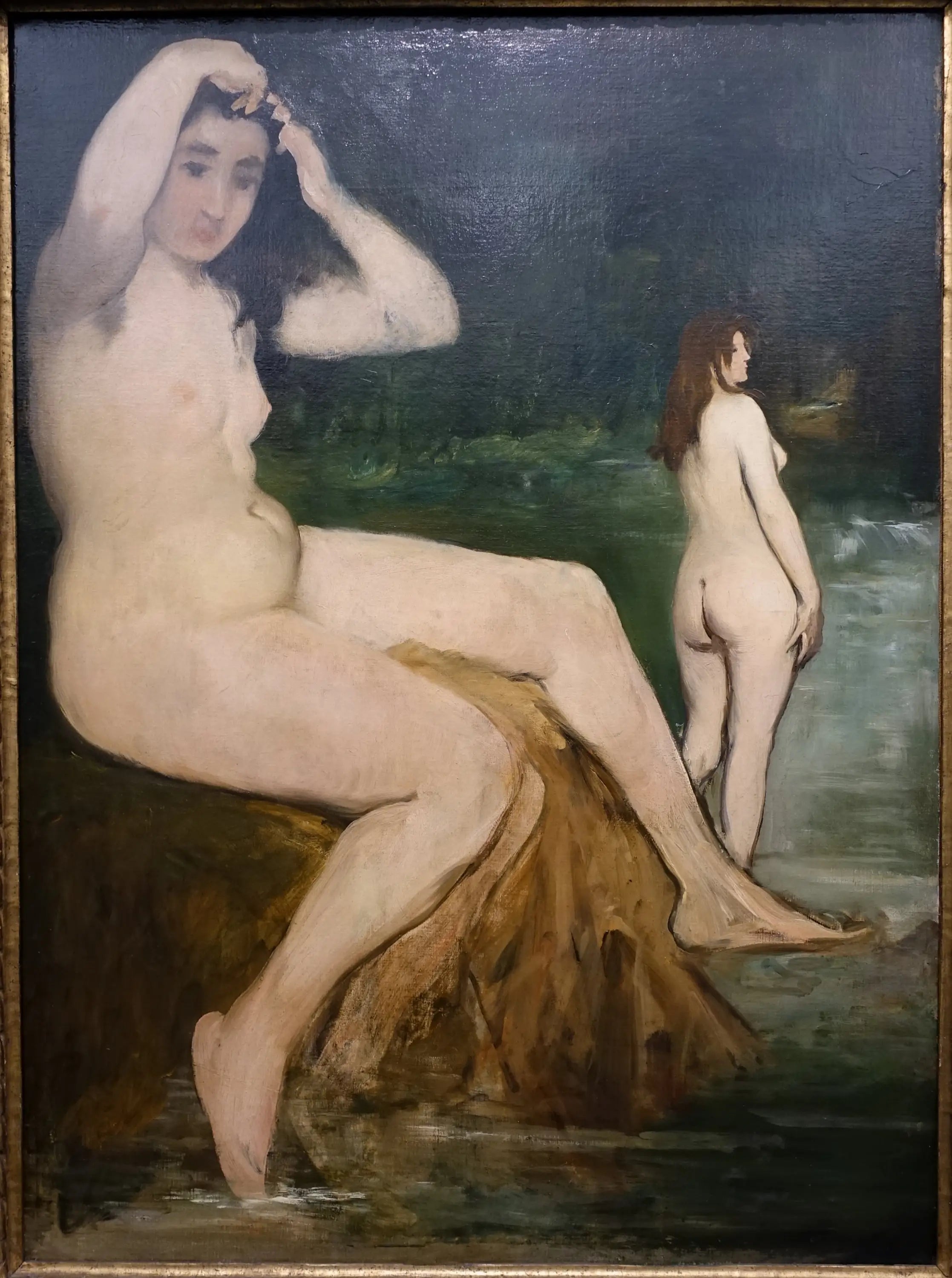 Reproduction du tableau « Baigneuses en Seine - Édouard Manet » par Alpha Reproduction en peinture à l’huile
