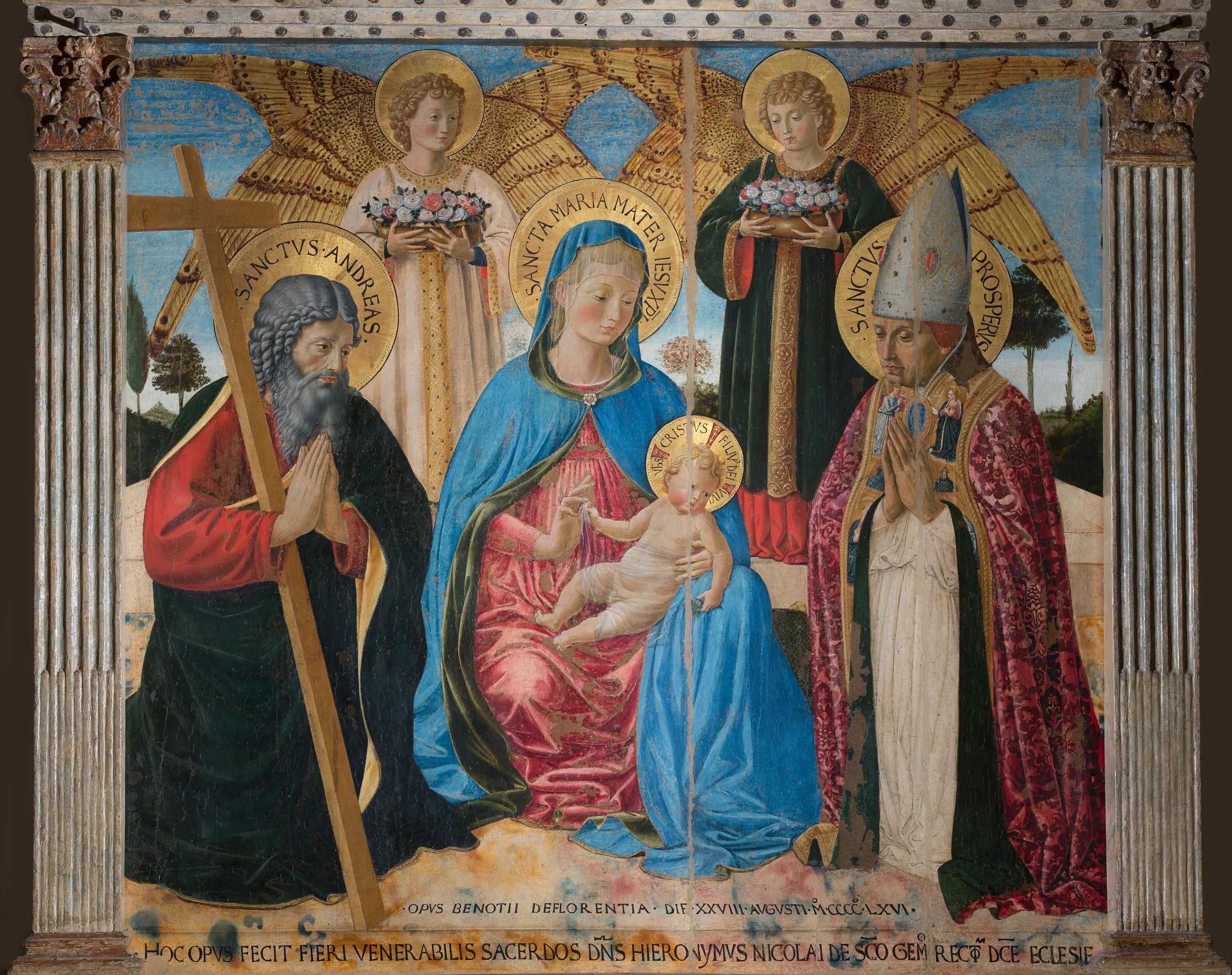 La Vierge à l’Enfant entre saint André et saint Prosper - Benozzo Gozzoli - Alpha Reproduction