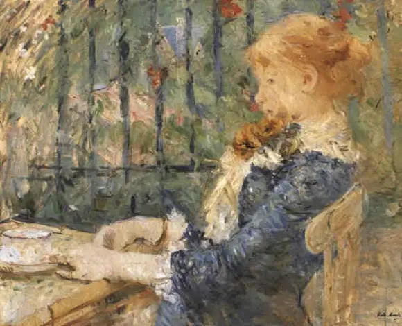 Reproduction du tableau « Le thé - Berthe Morisot » par Alpha Reproduction en peinture à l’huile