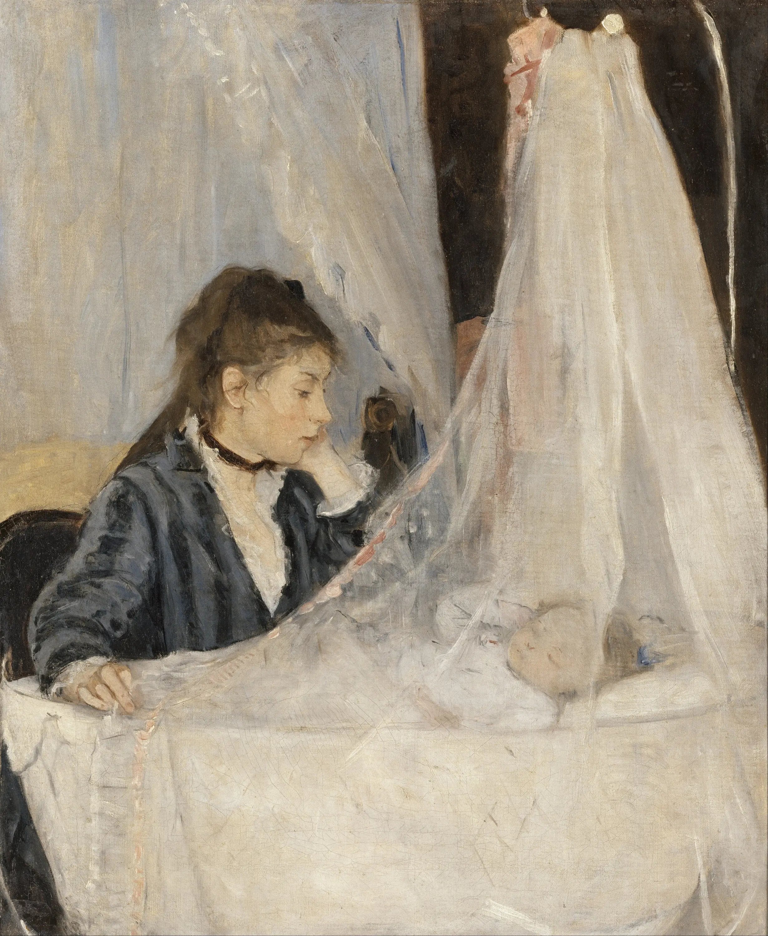 Reproduction du tableau « Le Berceau - Berthe Morisot » par Alpha Reproduction en peinture à l’huile