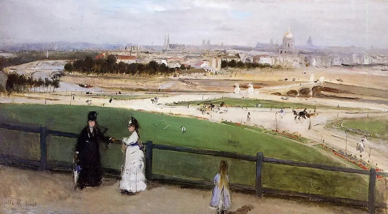Udsigt over Paris fra Trocadéro-højderne - Berthe Morisot