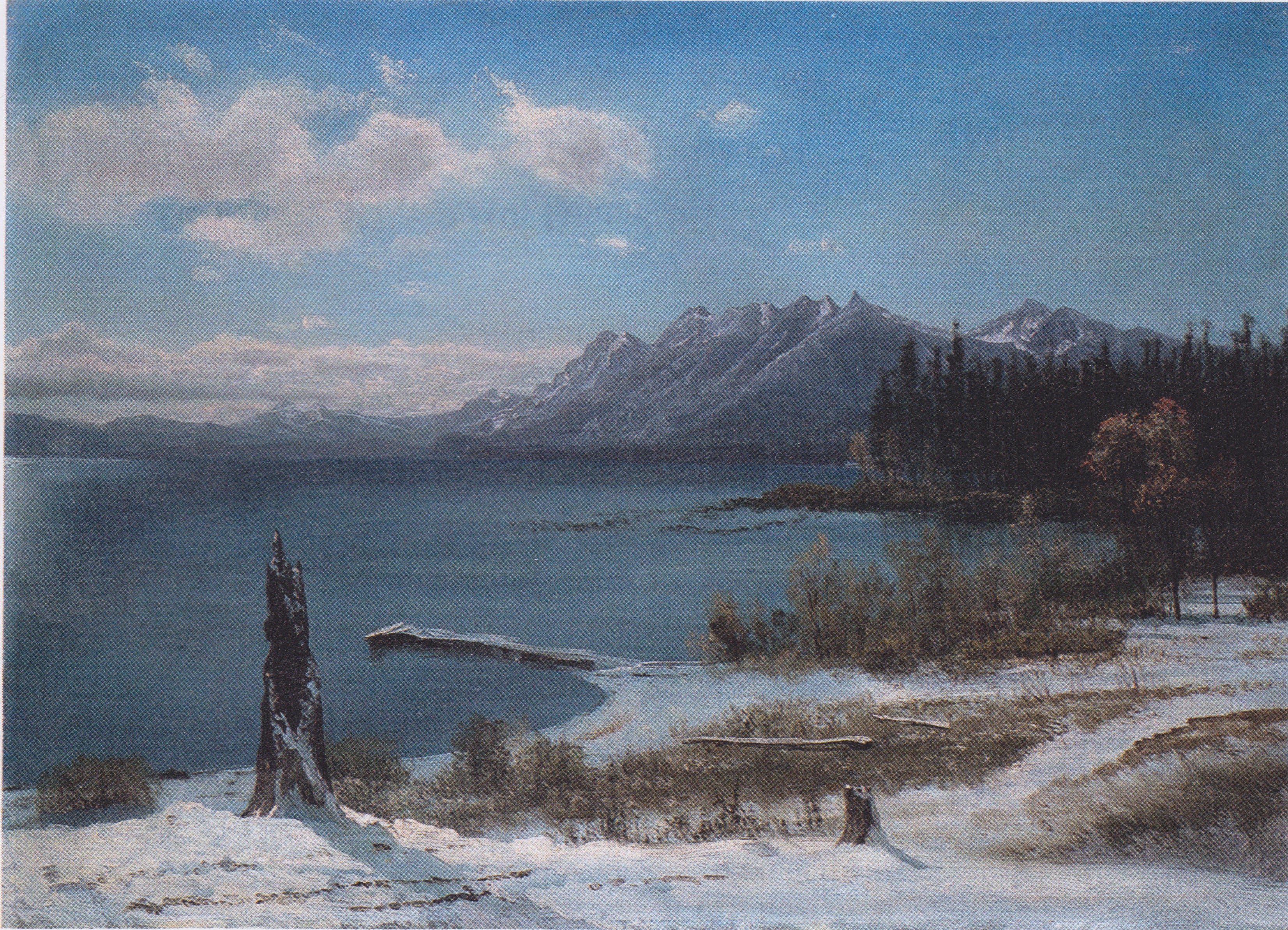 Lac Tahoe en hiver - Albert Bierstadt