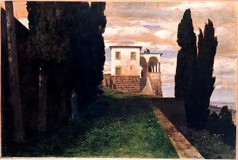 Italiensk villa om efteråret - Arnold Böcklin