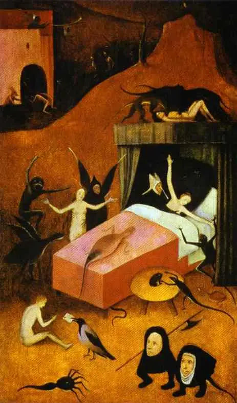 Den fortabte sjæls død - Hieronymus Bosch