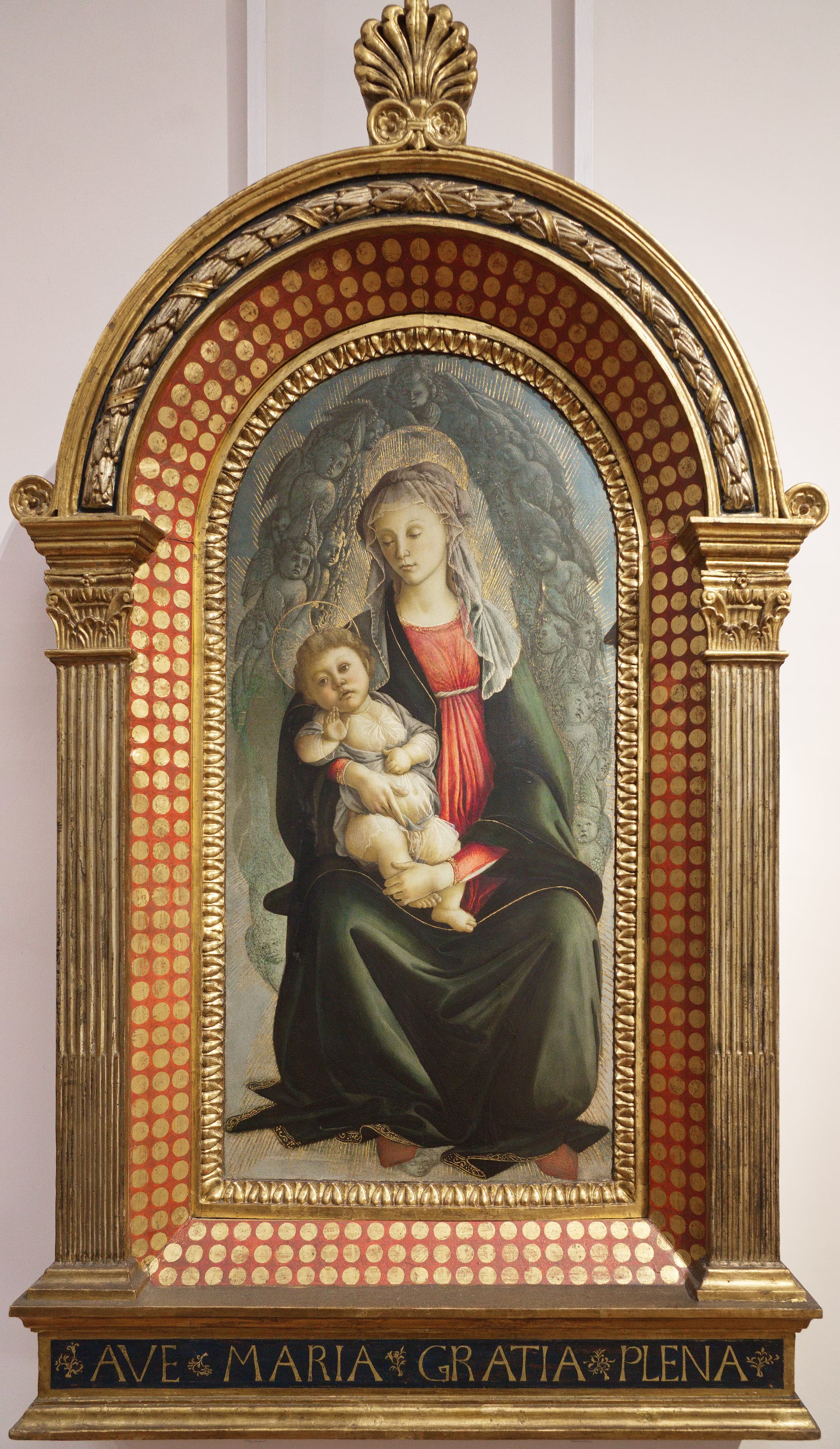 Jomfruen og Barnet i en serafisk herlighed - Sandro Botticelli